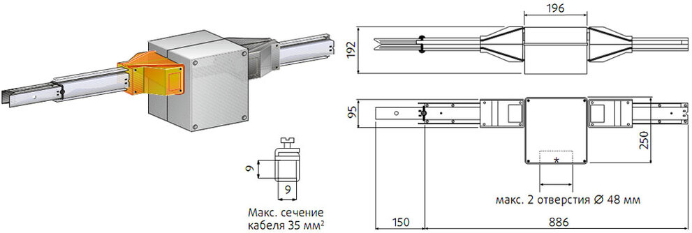 ЦЕНТРАЛЬНЫЙ БЛОК ПОДАЧИ ПИТАНИЯ 25/40 А 